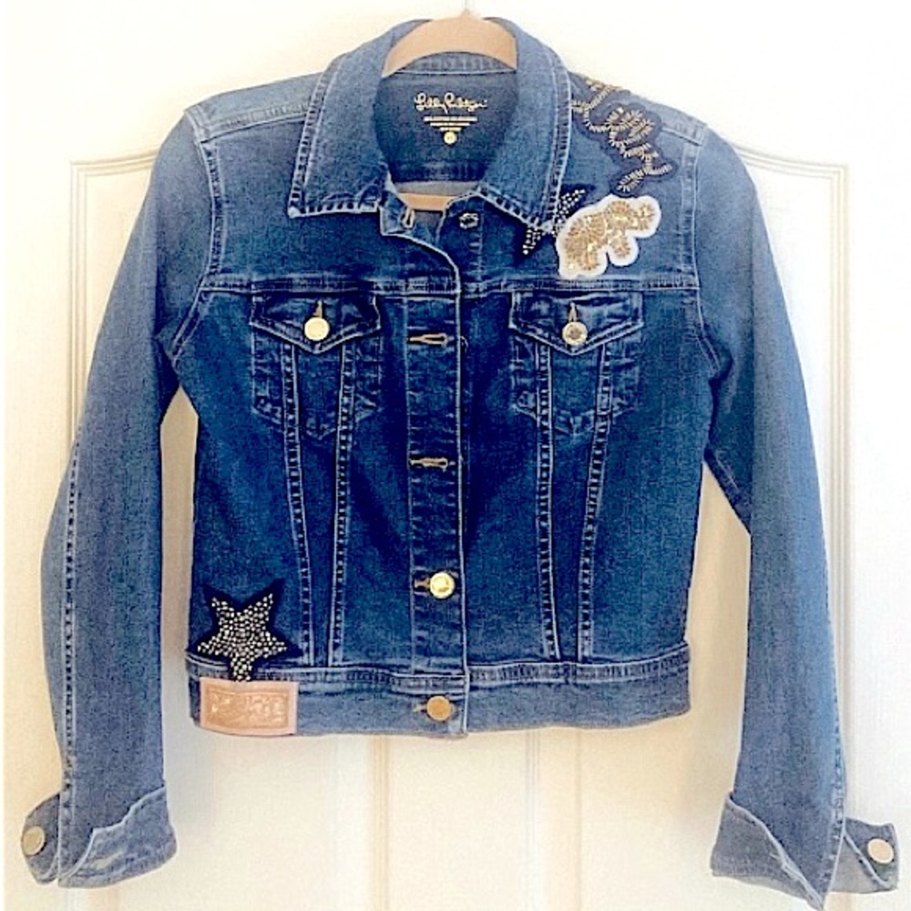 Lily Pulitzer Crop Denim Jacket